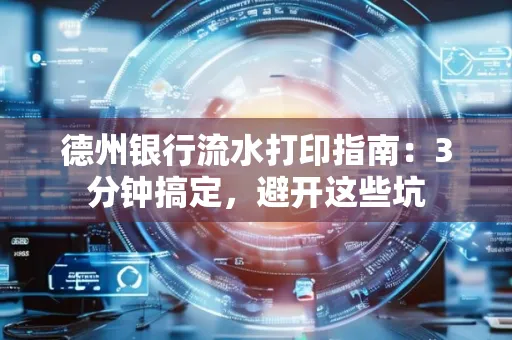 德州银行流水打印指南：3分钟搞定，避开这些坑