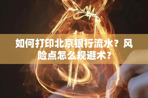 如何打印北京银行流水？风险点怎么规避术？