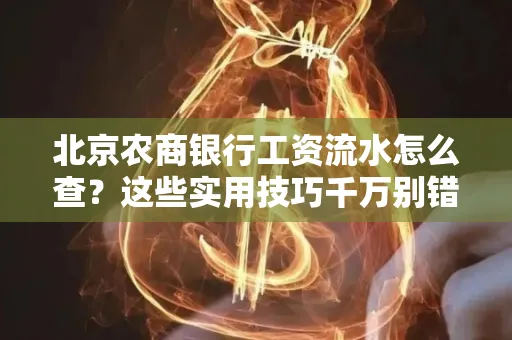 北京农商银行工资流水怎么查？这些实用技巧千万别错过！