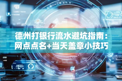 德州打银行流水避坑指南：网点点名+当天盖章小技巧