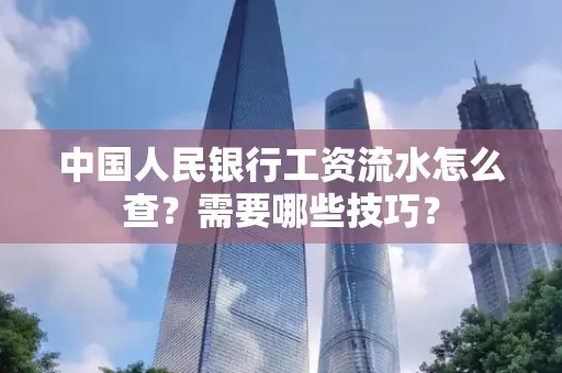 中国人民银行工资流水怎么查？需要哪些技巧？